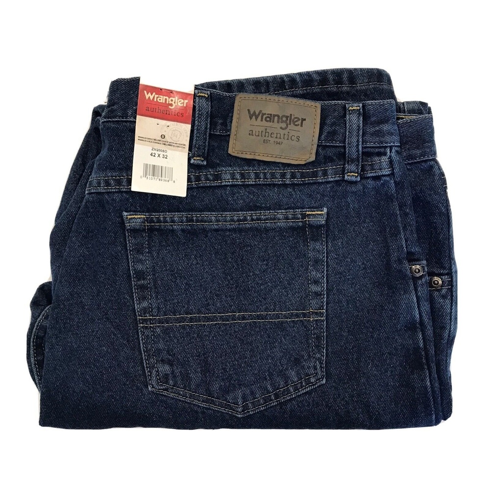 Wrangler Authentics Men's Classic 5-Pocket Relaxed Jean Dark Blue 42 X 3…